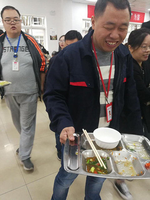 星沙園區食堂開展光盤行動見成效